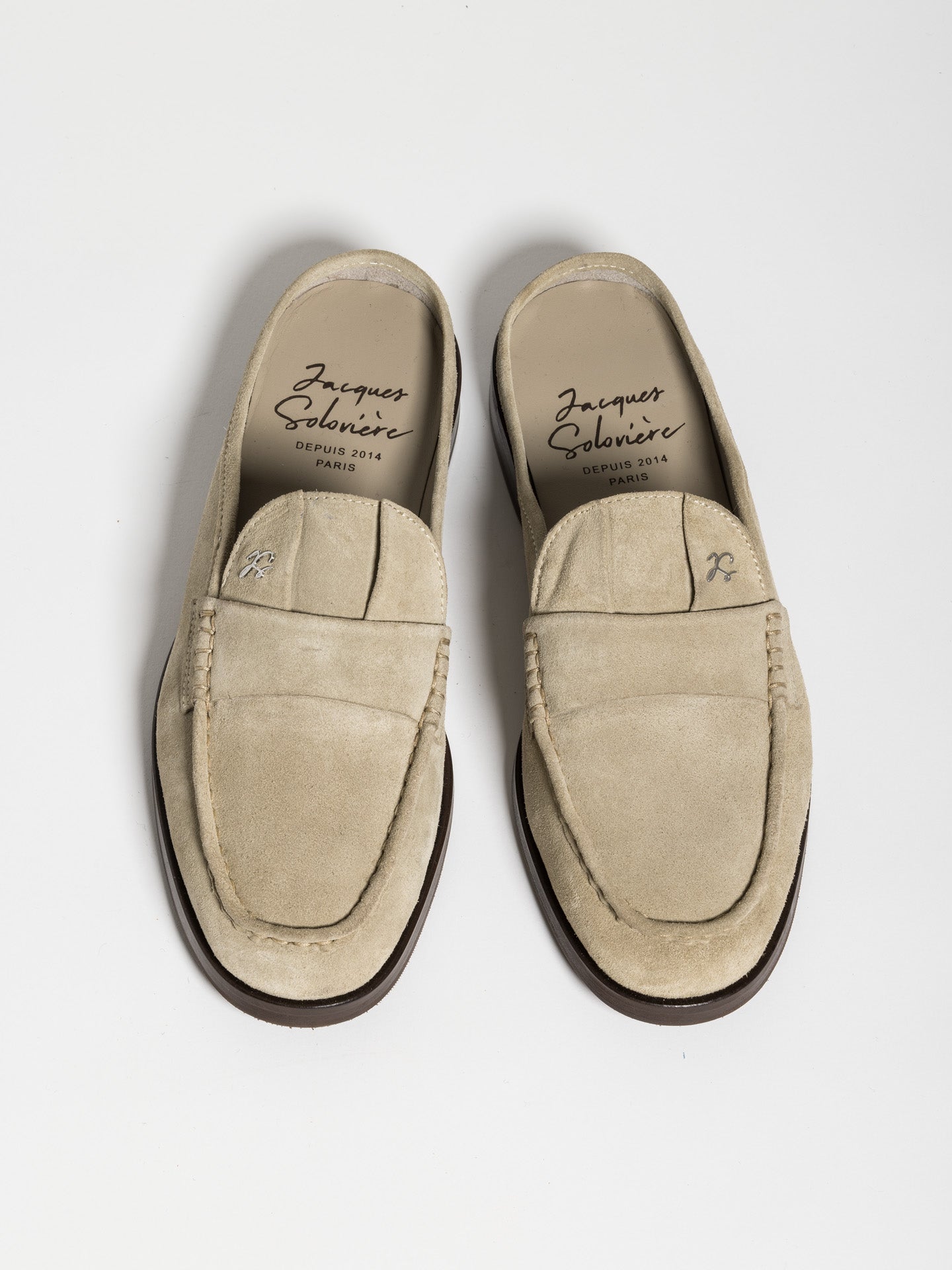 MOLI MULE SUEDE PEDRA – Jacques Solovière Paris