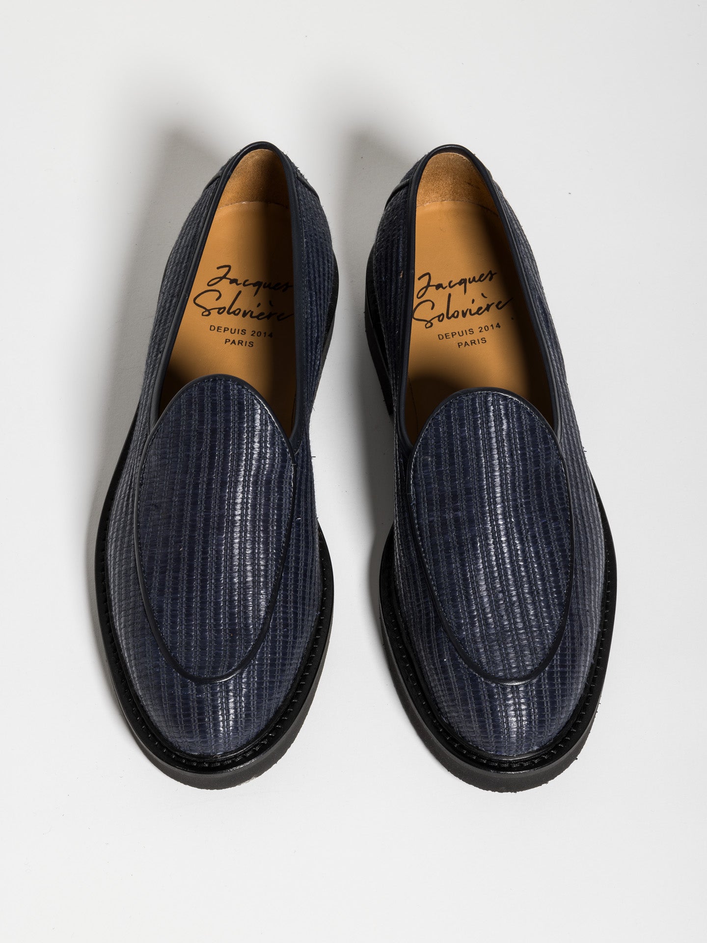 ジャック・ニコラウス　ペーパーウェイト LEX RAFFIA NAVY – Jacques Solovière Paris
