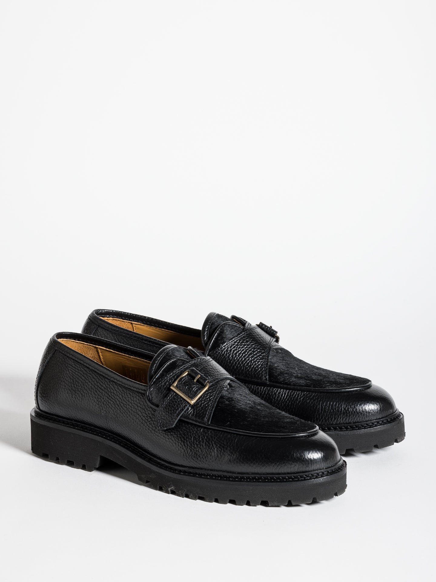 TOMMY LUG HAIRY CALF BLACK – Jacques Solovière Paris