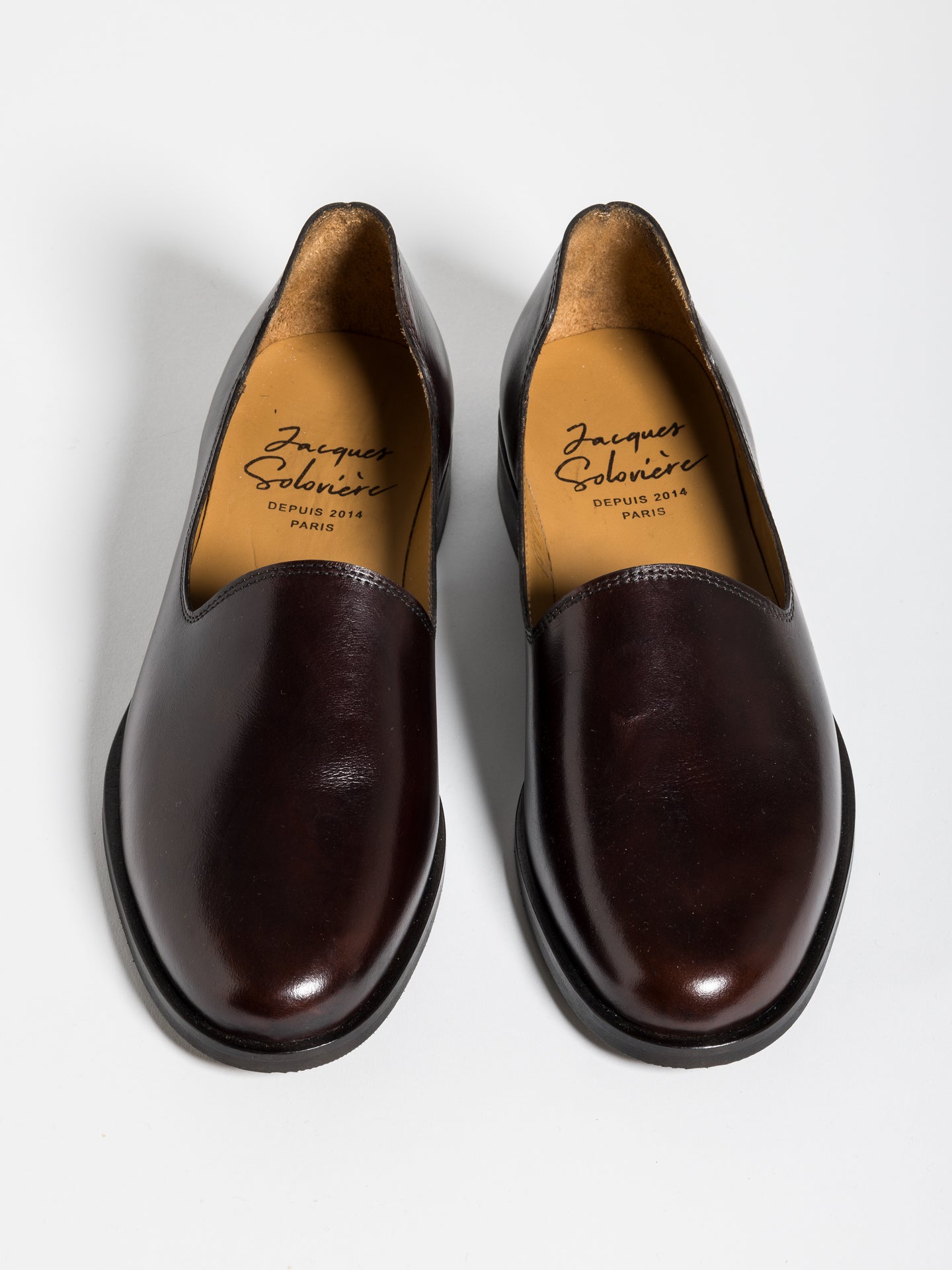 SLIM DARK BROWN LEATHER – Jacques Solovière Paris
