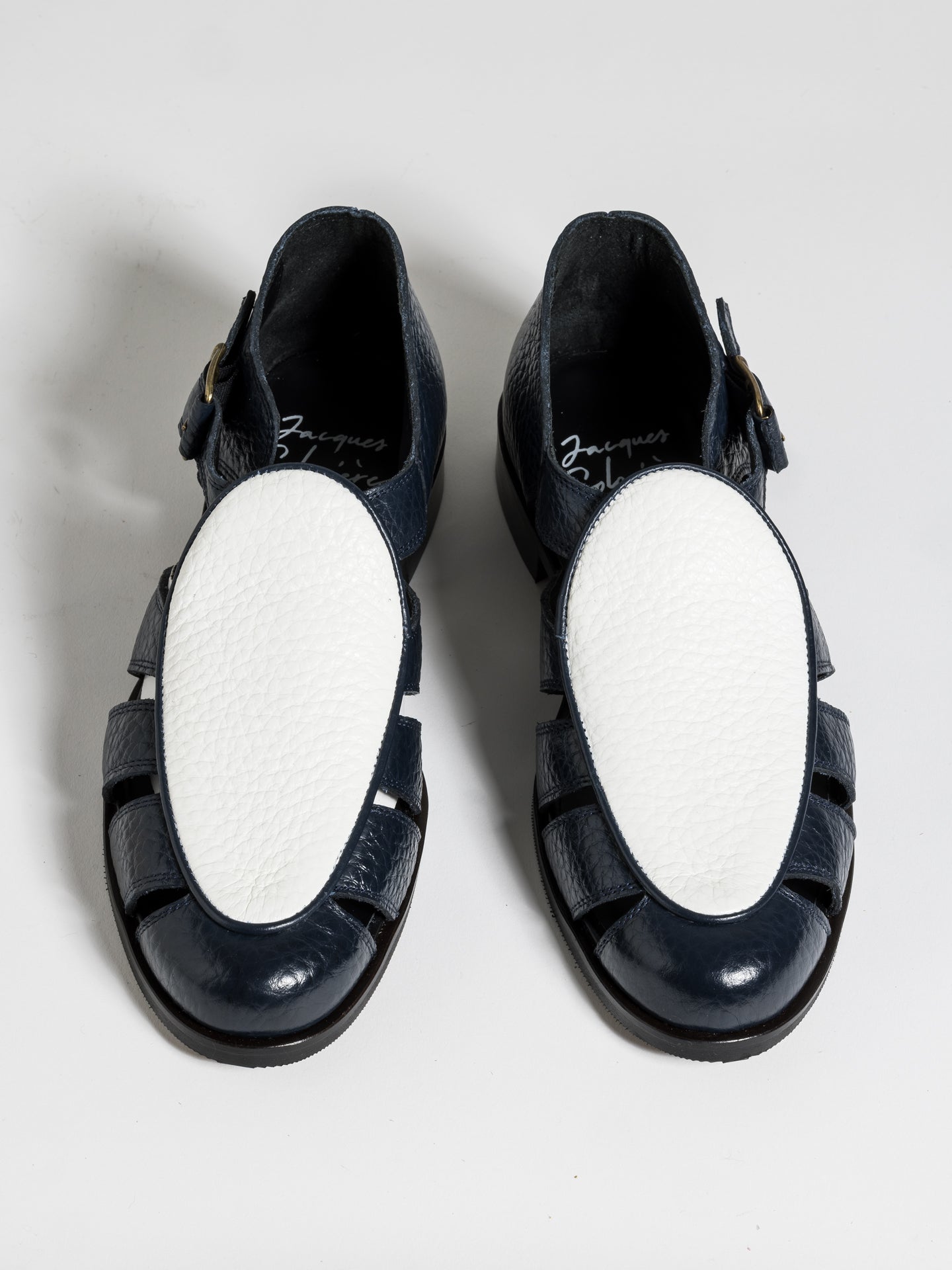 oll オール / French Fisherman half sleeve FRANCK BICOLOR NAVY & WHITE – Jacques Solovière Paris