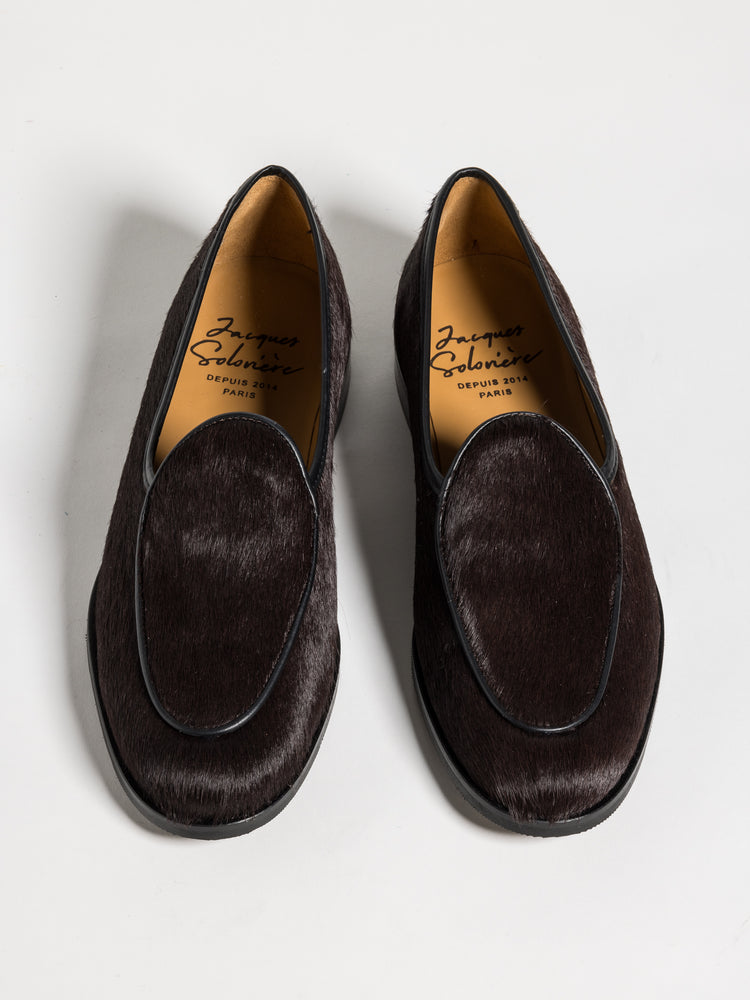 
                  
                    Load image into Gallery viewer, JACQUES NEW HAIRY CALF DARK BROWN
                  
                