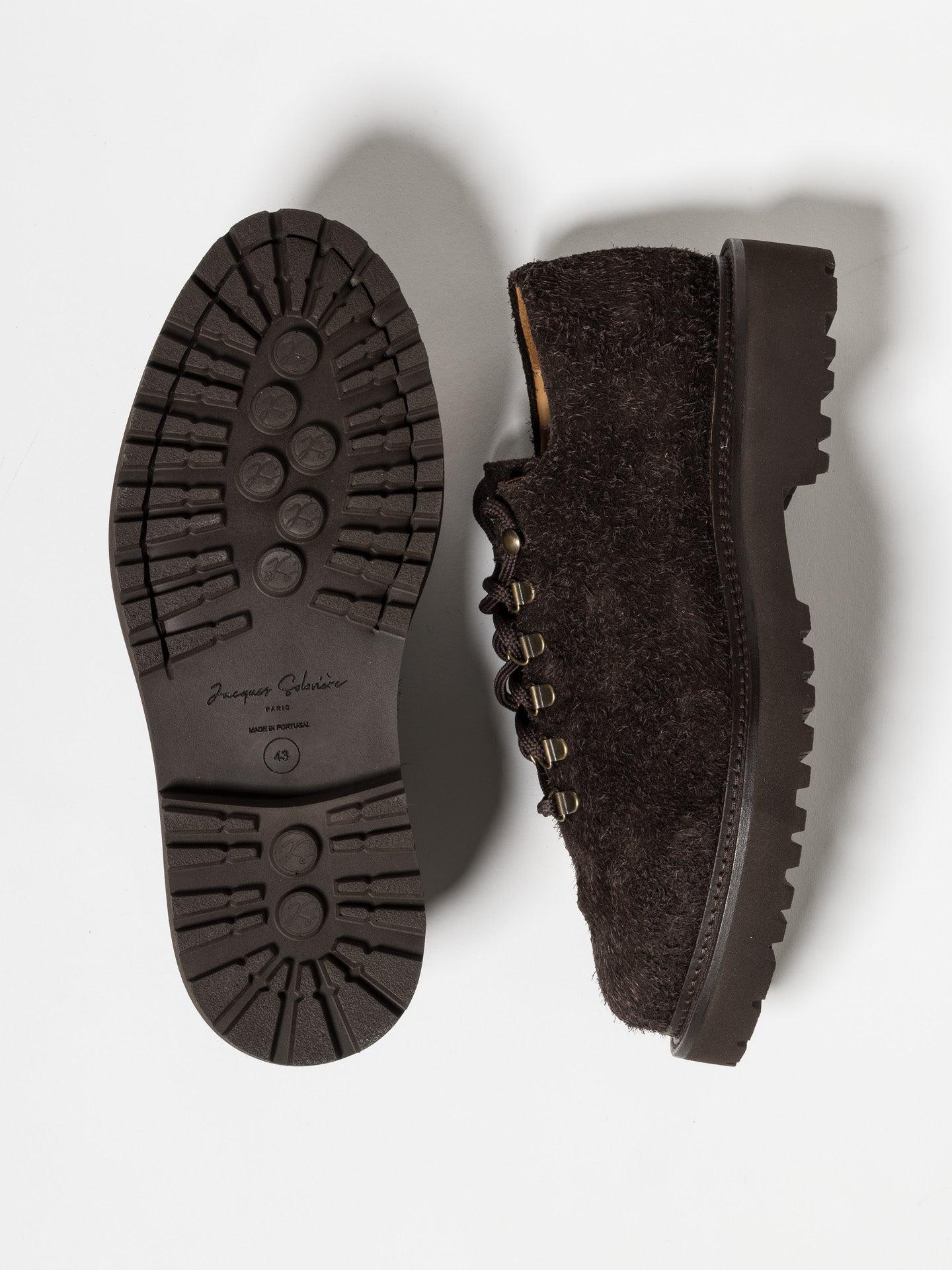 RASMUS BOLD BRUSHED SUEDE DARK BROWN – Jacques Solovière Paris