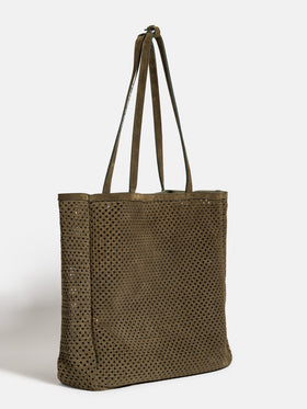 SOLOBAG PERFO SUEDE MARRON GLACE
