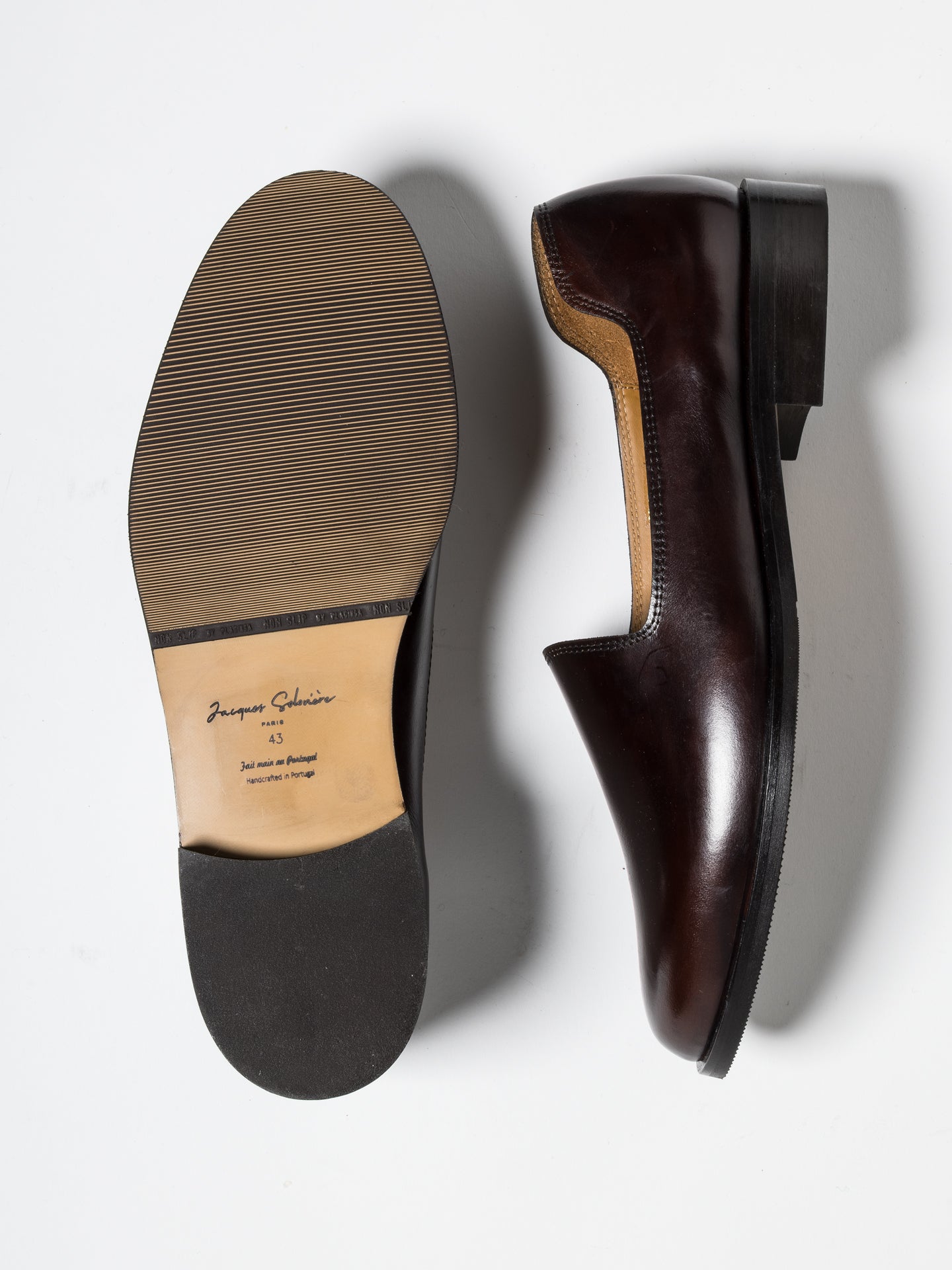 SLIM DARK BROWN LEATHER – Jacques Solovière Paris