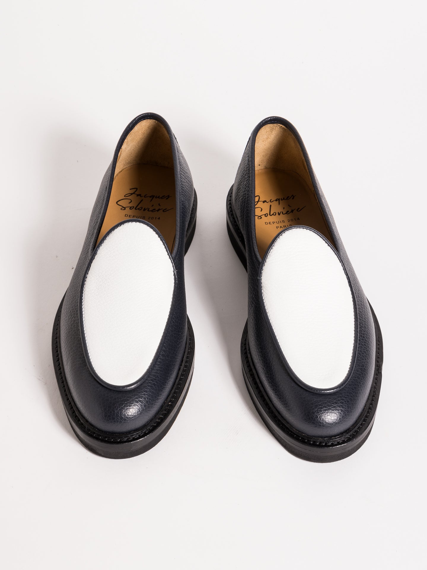 LEX GRAINED NAVY AND WHITE – Jacques Solovière Paris