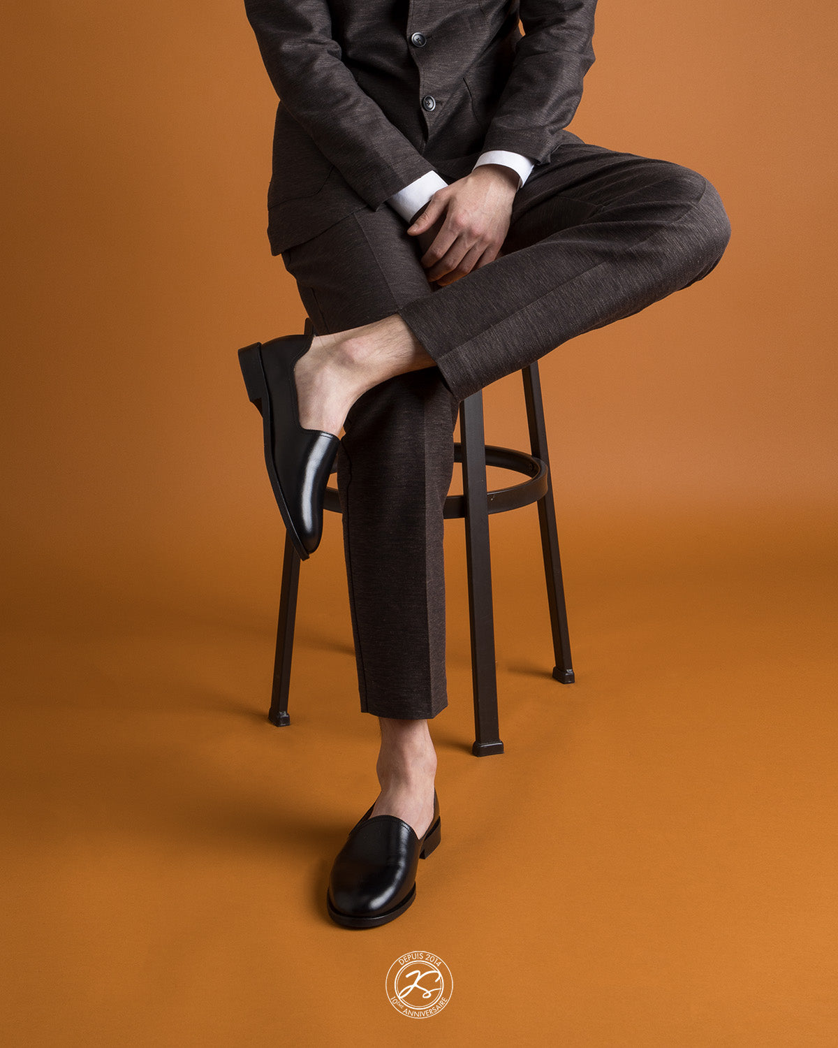 SLIM BLACK LEATHER – Jacques Solovière Paris