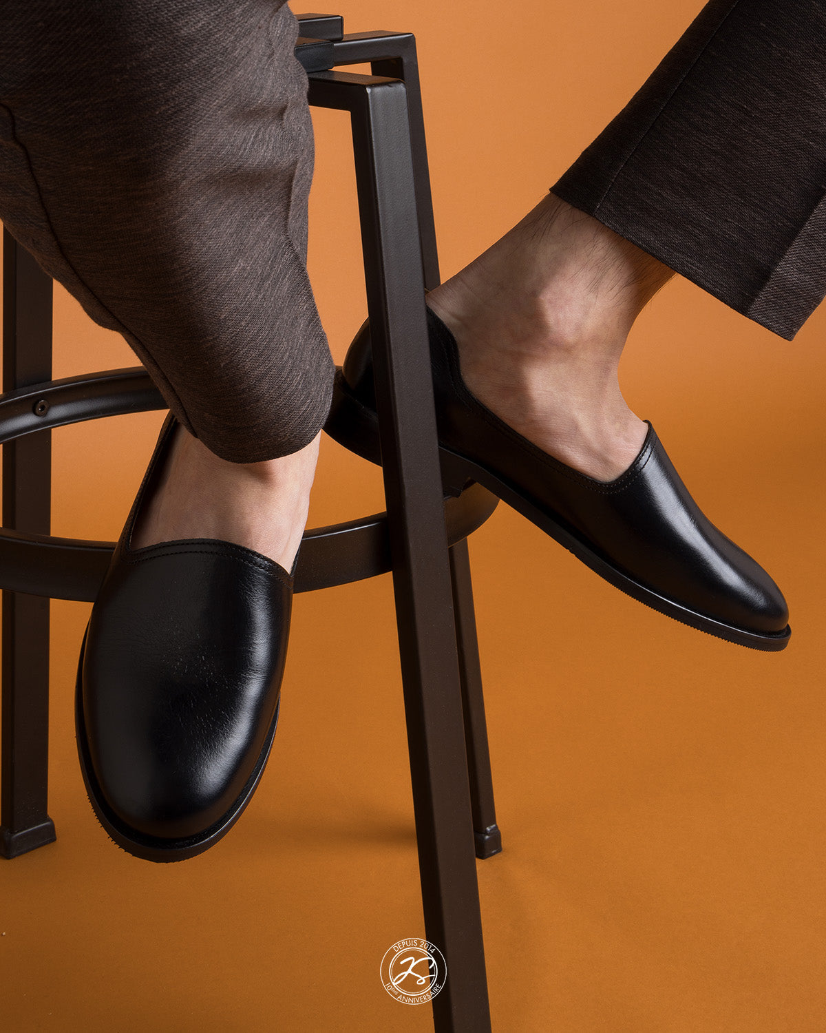 SLIM BLACK LEATHER – Jacques Solovière Paris