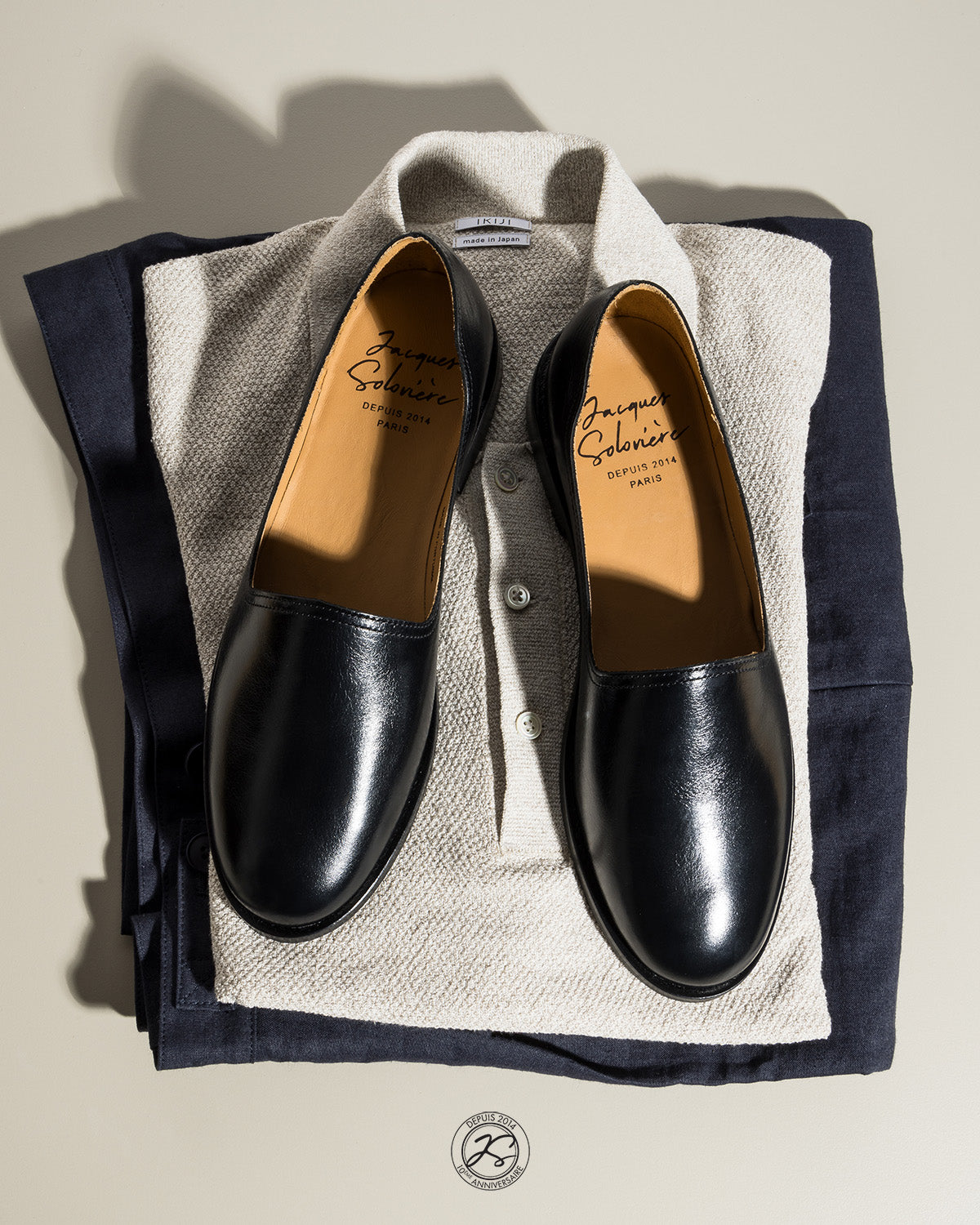 SLIM BLACK LEATHER Jacques Solovire Paris SLIM BLACK LEATHER Jacques Solovire Paris