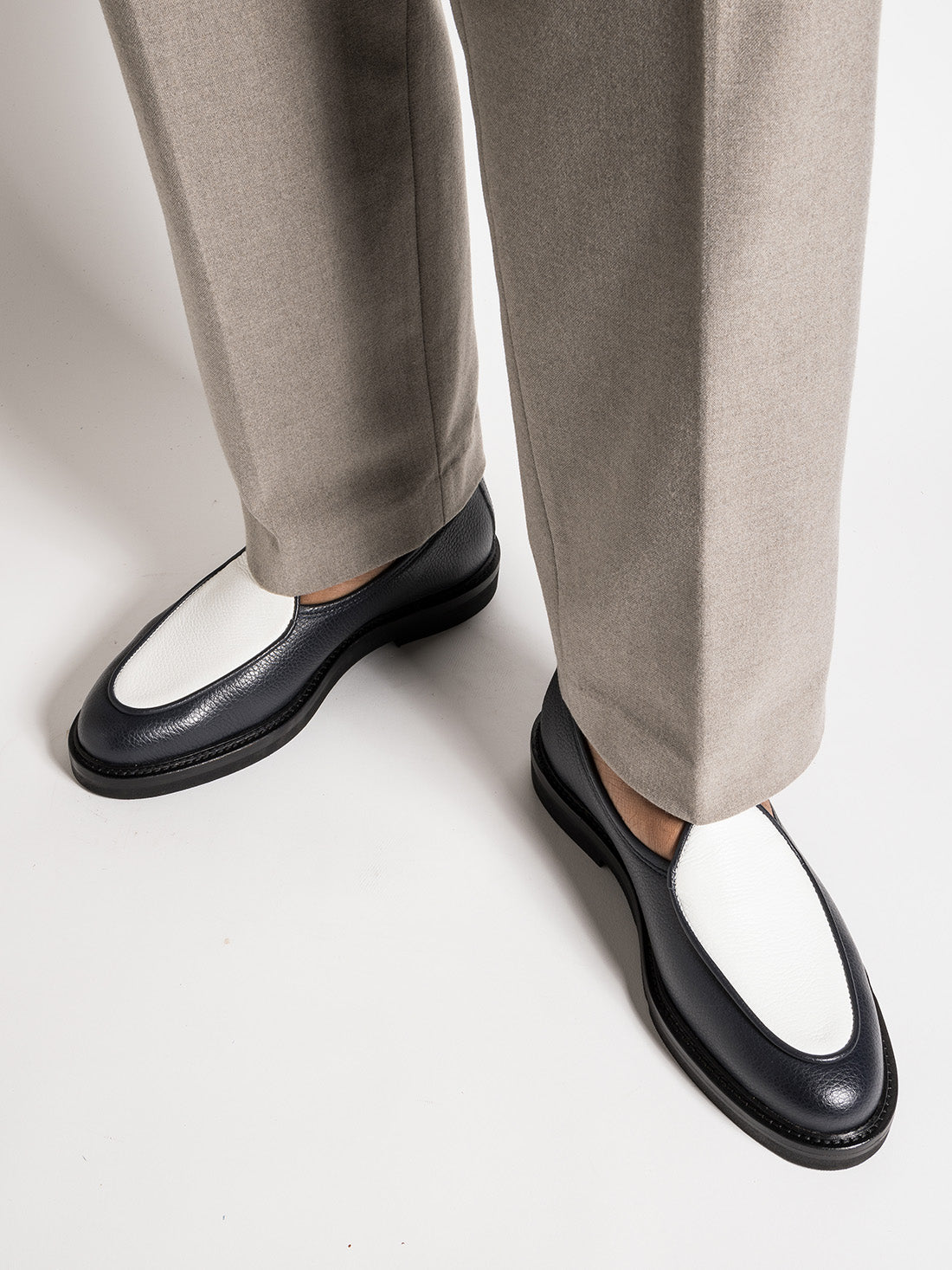 【希少】Conhaque Luiz LEX GRAINED NAVY AND WHITE – Jacques Solovière Paris